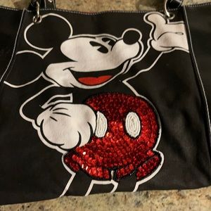Mickey Mouse leather Bag with Red Sequins!